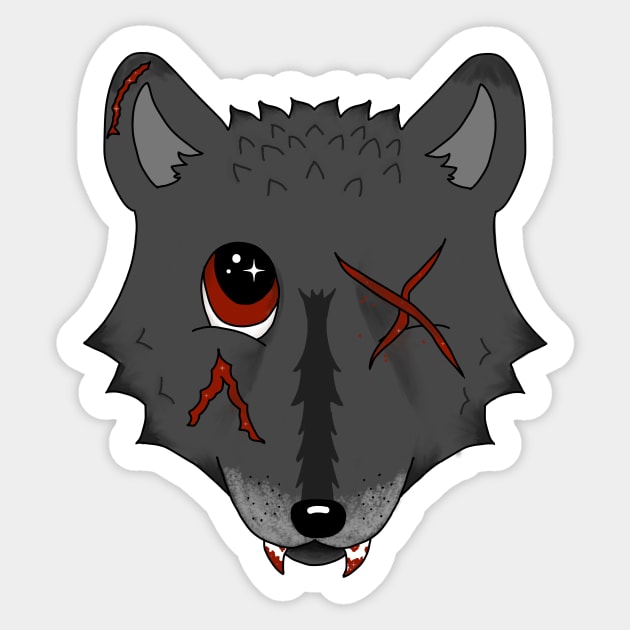 Shar Zombie Wolf-dog Sticker by RSewell